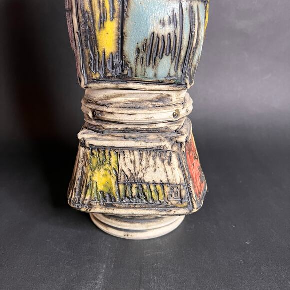 Porcelain, Brutalist Ceramic Art, Signed Studio Pottery, Barry Unitas Barnes - Picture 7 of 15